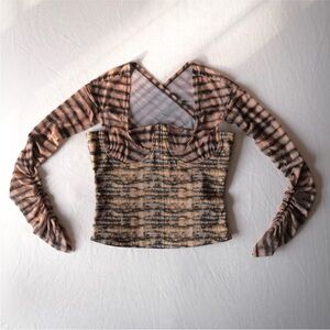 KNWLS (Charlotte Knowles) Ink Check Scythe Bustier with crossover back XS / 8